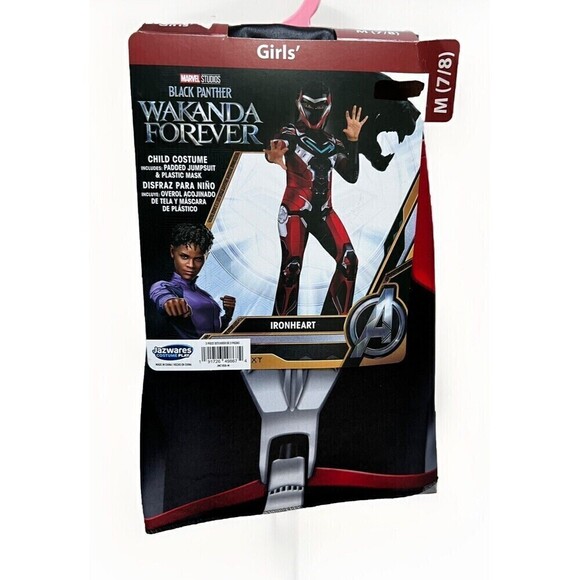 New Jazwares Avengers Black Panther Wakanda Forever Ironheart Costume M 7/8 - Picture 3 of 5